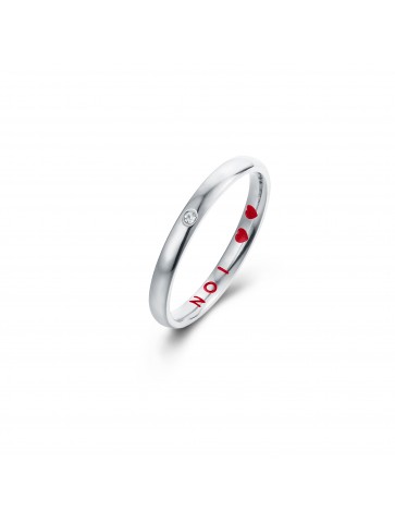 Anello fede con cristallo...