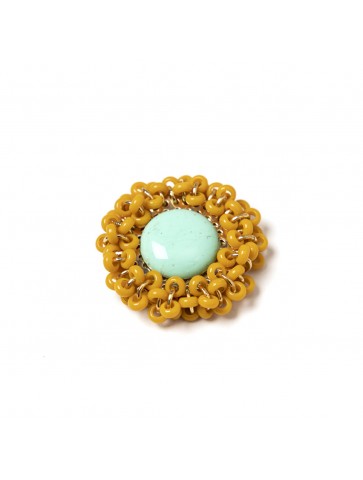 Sodini spilla Anemone - Senape