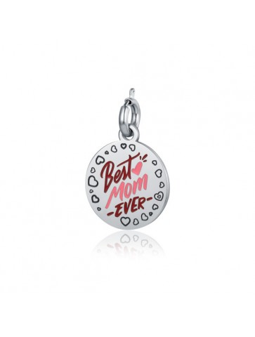 Charm acciaio Best mom ever...