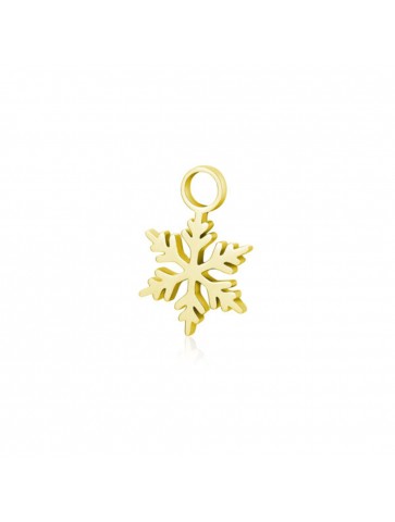Charm fiocco di neve oro in...