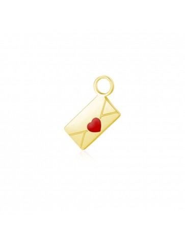 Charm lettera con cuore oro...