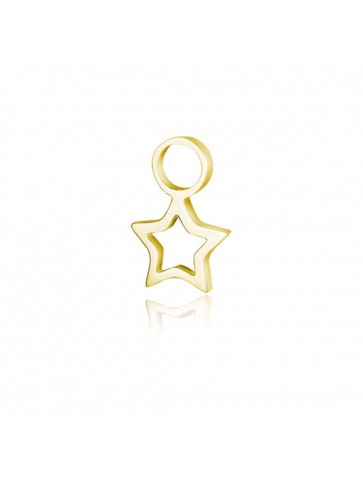 Charm stella oro in acciaio...