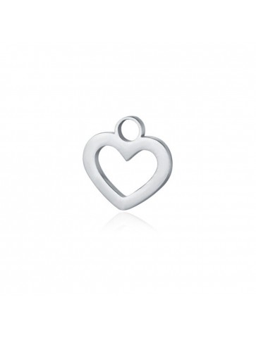 Charm cuore in acciaio...