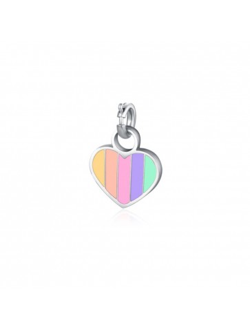 Charm arcobaleno in acciaio...