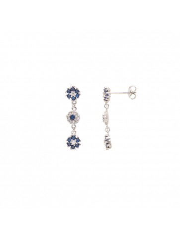 Orecchini pendenti in ottone e zirconi For You Jewels