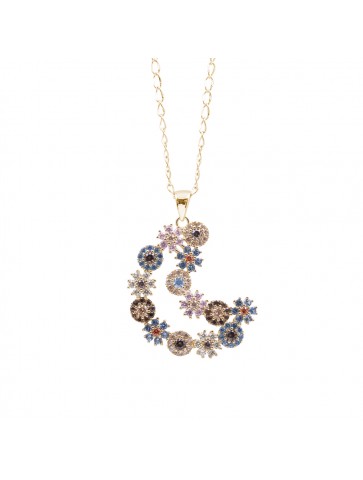 Collana oro luna in ottone...