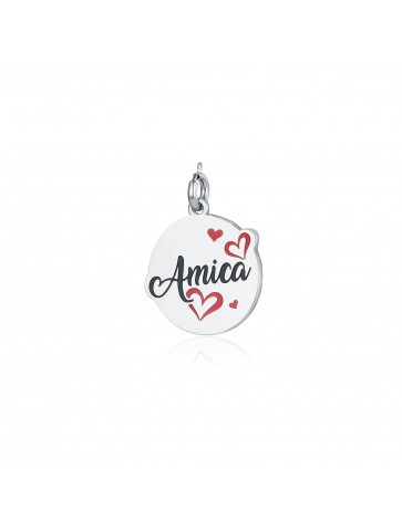 Charm " Amica" Brand Gioielli